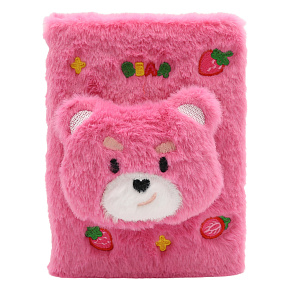 Detský zápisník 13 x 19 cm, 80 listov, plyšová obálka + Bear - medveď