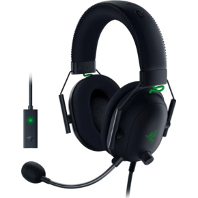 RAZER sluchátka s mikrofonem BlackShark V2, Wired Esports Headset + USB Mic Enhancer
