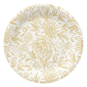 Papierový tanier PAW Eco 23 cm Rose Peonies / 8 ks