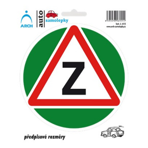 Informačná samolepka "Začiatočník" (priemer 13 cm)