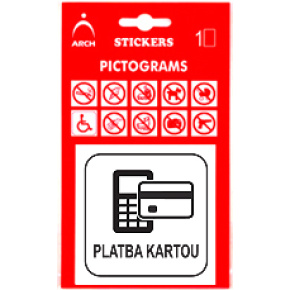 Informačná samolepka Platba kartou (8 x 8 cm)