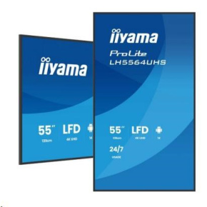 iiyam ProLite LH5564UHS-B1AG, 139cm (55''), 4K, USB, USB-C, RS232, Ethernet, Wi-Fi, Android, kit (RS232), black iiyam ProLite LH5564UHS-B1AG, 139cm (55''), 4K, USB, USB-C, RS232, Ethernet, Wi-Fi, Android, kit (RS232), black