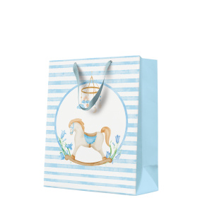 Darčeková taška kraft large 26,5x33,5x13 cm Pastel Dream Blue