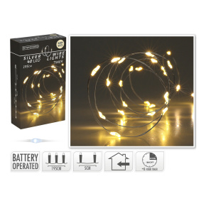 Svetelná reťaz 40 LED biela teplá, dĺžka 195 cm Svetelná reťaz 40 LED biela teplá, dĺžka 195 cm