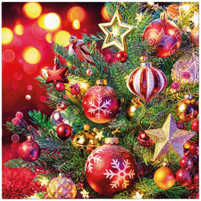 Obrúsky PAW L 33x33cm Baubles And Stars Obrúsky PAW L 33x33cm Baubles And Stars