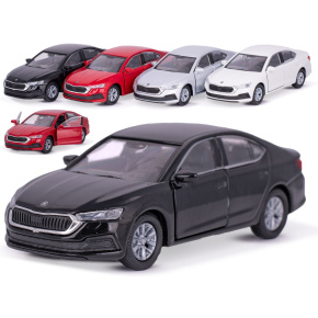 Welly Škoda Octavia IV 12cm kov spätný chod 4farby v krabičke