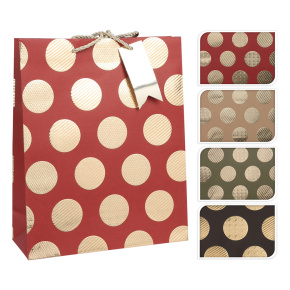 Darčeková taška Zlaté kruhy 30x12x40 cm (mix /cena 1ks) Darčeková taška Zlaté kruhy 30x12x40 cm (mix /cena 1ks)