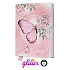 Pamätník JUNIOR 14x18 cm, 80 list. čistý so zámkom Butterfly - motýľ