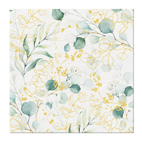 Obrúsky PAW AIRLAID 40x40 cm Golden eucaliptus