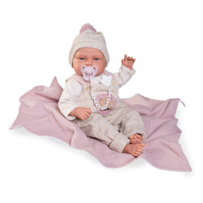 Bábika Babydoo s prikrývkou, 50 cm (flexibilné telo)