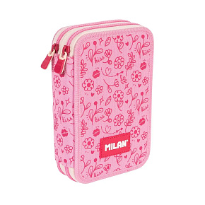 Peračník 2-poschodový/plný MILAN - séria FlowiCorn ružový