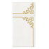 Vrecká na príbory PAW AIRLAID 40x40 cm Elegant Frame Gold, 25 ks/bal
