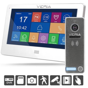 Veria SET Videotelefon  7077B bílý + vstupní stanice  230