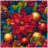 Obrúsky PAW L 33x33cm Vintage Poinsettia Charm