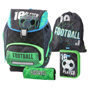 Školská taška Logic set 4v1 - Neon Football