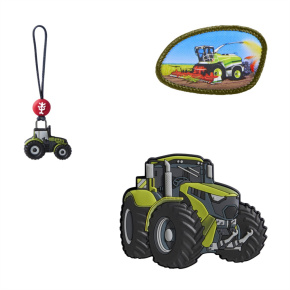 Doplnkový set obrázkov MAGIC MAGS Green Tractor Jimmy k aktovkám GRADE, SPACE, CLOUD, 2v1