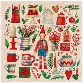 Obrúsky PAW L 33x33cm We Care Christmas Motifs Obrúsky PAW L 33x33cm We Care Christmas Motifs