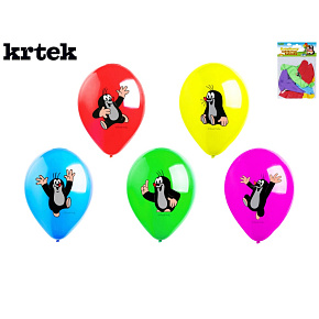 Krtkove nafukovacie balóniky 30cm 5designov 5ks v sáčku