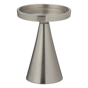 Svietnik kovový 13 cm, strieborný