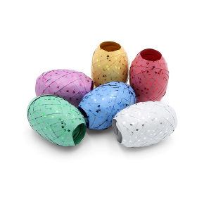 Stuha 5 mm x 10 m /vajíčko (mix 6 pastelových farieb s lesklými hviezdami) Stuha 5 mm x 10 m /vajíčko (mix 6 pastelových farieb s lesklými hviezdami)