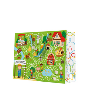 Darčeková taška horizontal 33,5x26,5x13 cm Summer Farm Labyrinth
