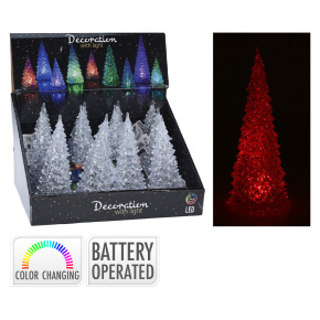 Vianočný stromček akryl 170 mm s LED svetlom - meniace sa farby Vianočný stromček akryl 170 mm s LED svetlom - meniace sa farby