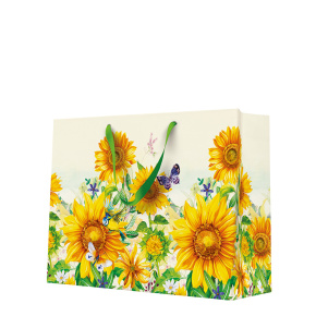 Darčeková taška horizontal 33,5x26,5x13 cm Wild Sunflowers