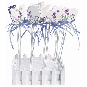 Zápich drevený mix - levanduľa cca 5 cm + špajle (cena /1ks)