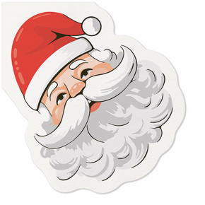 Obrúsky PAW 32x32cm Airlaid shape Classic Santa Claus Obrúsky PAW 32x32cm Airlaid shape Classic Santa Claus