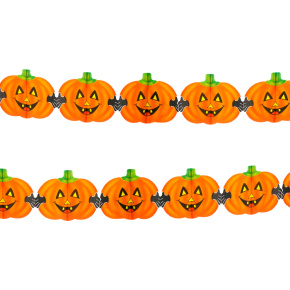 Girlanda Veselá tekvica, papierová, 3 m, Halloween Girlanda Veselá tekvica, papierová, 3 m, Halloween