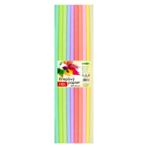 Krepový papier JUNIOR - sada 10 ks, 50x200 cm - PASTEL