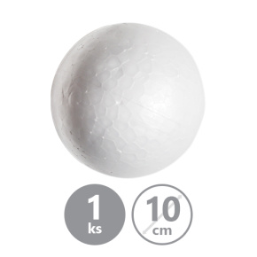 Guľa - polystyrénová 10 cm, 1ks
