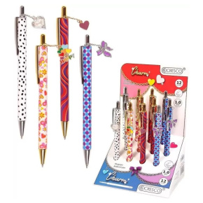 Pero guľôčkové CHARM (mix /cena 1ks) modrá náplň Pero guľôčkové CHARM (mix /cena 1ks) modrá náplň