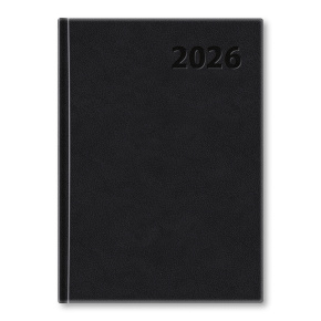 Diár 2026 denný A5 Manager - čierny