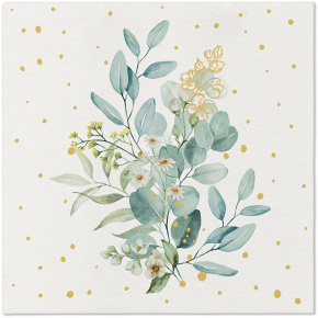 Obrúsky PAW AIRLAID 40x40 cm - Eucalyptus Bouquet
