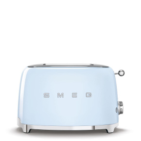Smeg TSF01PBEU toustovač / topinkovač, 2 toasty, 6 úrovní opékání, zásuvka na drobky, styl. 50. let, pastelově modrá Smeg TSF01PBEU toustovač / topinkovač, 2 toasty, 6 úrovní opékání, zásuvka na drobky, styl. 50. let, pastelově modrá