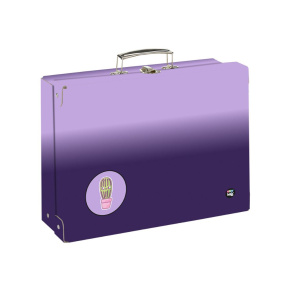 Detský kufrík lamino hranatý A4 OXY NEXT Ombre Purple