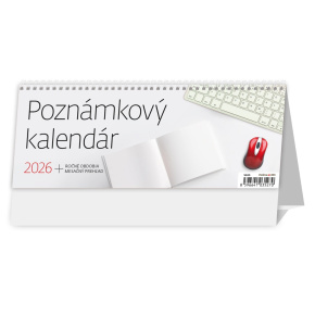 Stolový kalendár 2026 Poznámkový kalendár