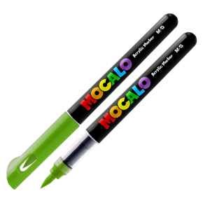 Popisovač M&G MOCALO Acrylic Marker, štetcový hrot - Bright Green 503 Popisovač M&G MOCALO Acrylic Marker, štetcový hrot - Bright Green 503