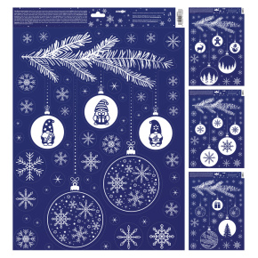 Adhézne nálepky JUNIOR 30x42 cm - Vianočné gule - Mix Adhézne nálepky JUNIOR 30x42 cm - Vianočné gule - Mix
