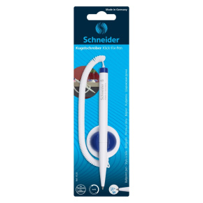 Pero guľôčkové Schneider Klick-Fix-Pen biele - modrá náplň