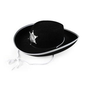Detský klobúk čierny šerif