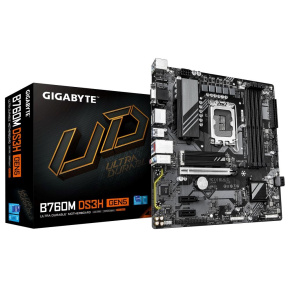 GIGABYTE MB Sc LGA1700 B760M DS3H GEN5, Intel B760, 4xDDR5, 2xDP, 1xHDMI, 1xVGA, mATX GIGABYTE MB Sc LGA1700 B760M DS3H GEN5, Intel B760, 4xDDR5, 2xDP, 1xHDMI, 1xVGA, mATX