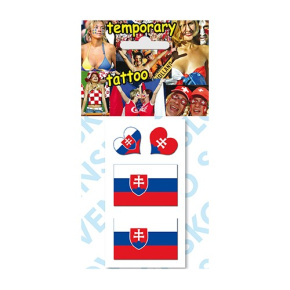 Tetovacie obtlačky - vlajky SR (srdiečka + 2 vlajky)