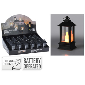 Lucerna 9 cm s LED sviečkou Lucerna 9 cm s LED sviečkou