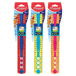 Pravítko MAPED Kidy Learn Concentration 30 cm, mix farieb