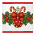 Obrúsky TaT 33x33cm Red Christmas Bauble