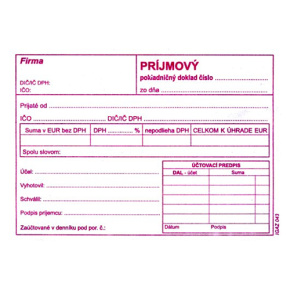 Príjmový pokl.doklad s DPH A6, samopr. (44)