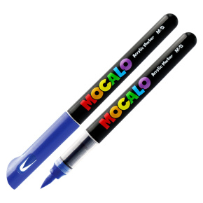 Popisovač M&G MOCALO Acrylic Marker, štetcový hrot - Saphire Blue 609 Popisovač M&G MOCALO Acrylic Marker, štetcový hrot - Saphire Blue 609