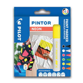 Dekoračný popisovač PILOT "Pintor Neon", sada 6 ks, hrot M